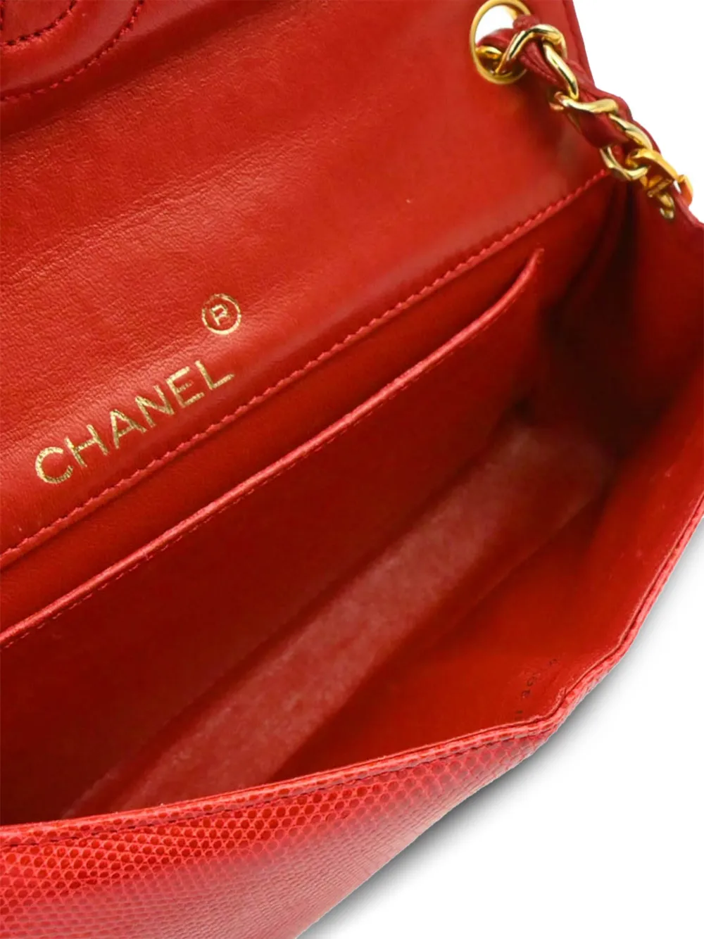 Pre-owned Chanel 1990 Single Flap Shoulder Bag In Red