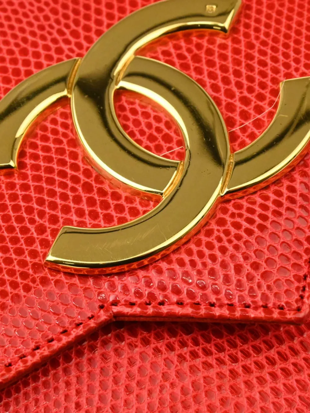 Pre-owned Chanel 1990 Single Flap Shoulder Bag In Red