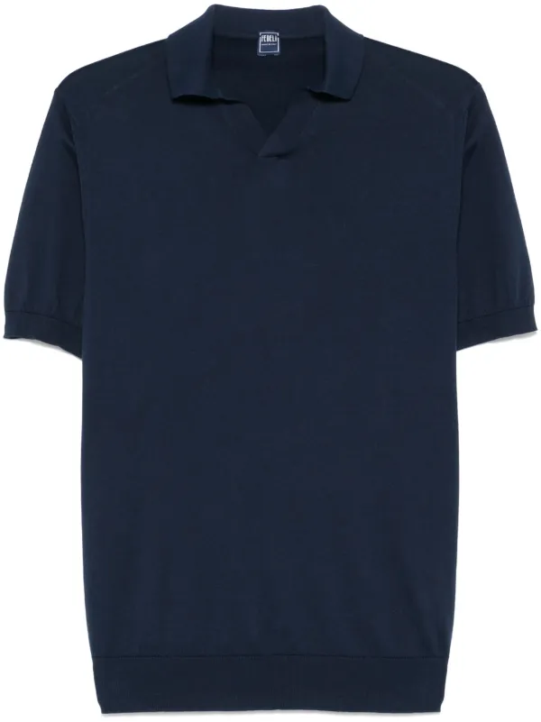 Fedeli Fuji Polo Shirt | Blue | FARFETCH JO