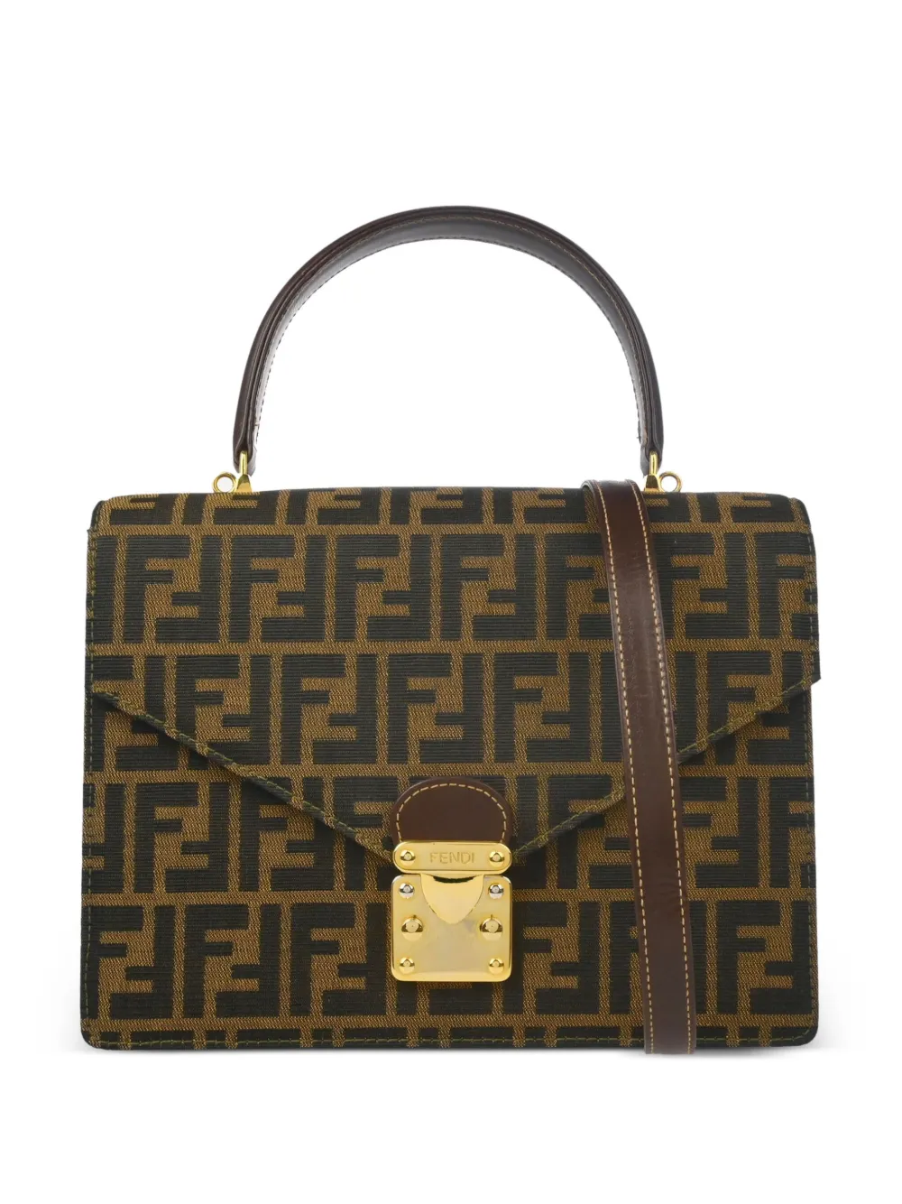 Fendi Pre-Owned 1990-2000 ズッカ ハンドバッグ - ブラウン Fendi Pre-Owned 1990-2000 ズッカ ハンドバッグ - ブラウン