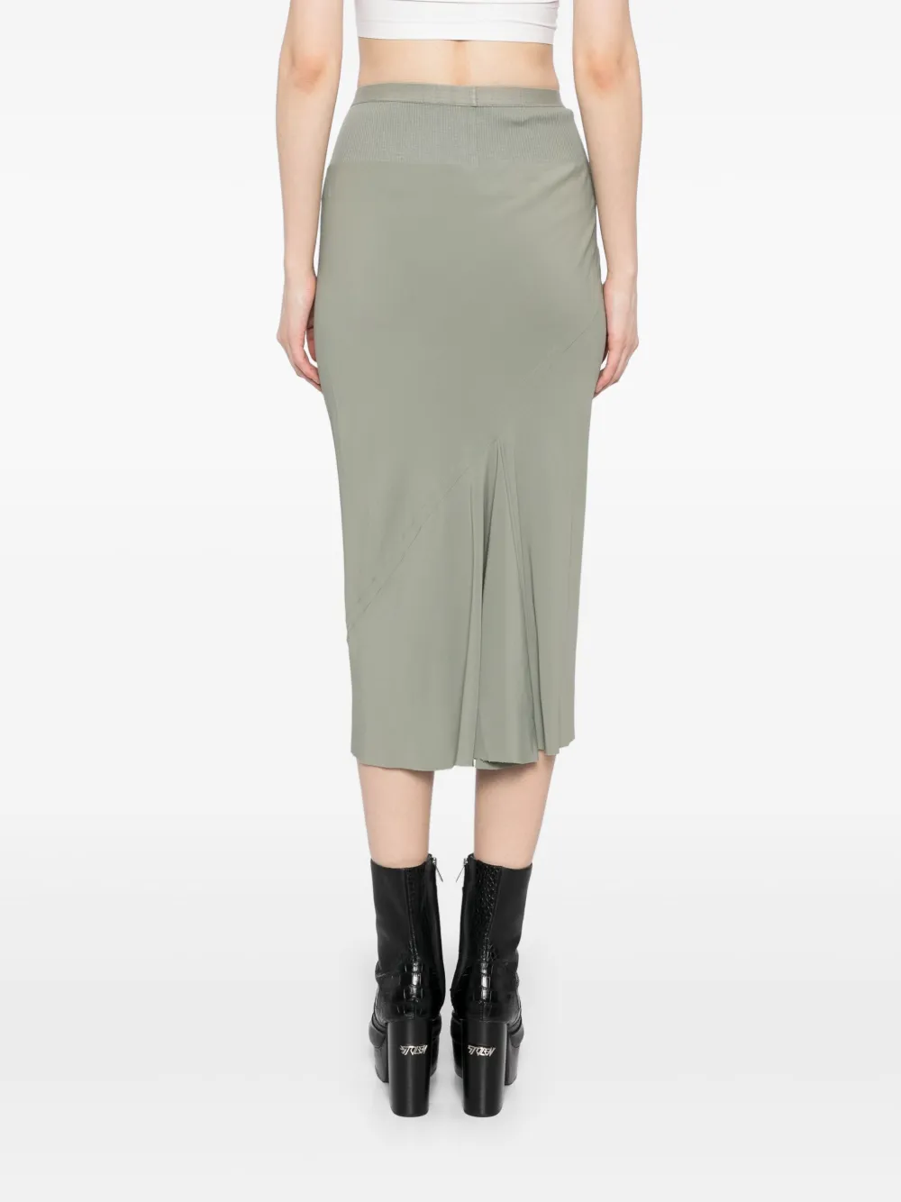 Rick Owens Rok met vlakken Groen