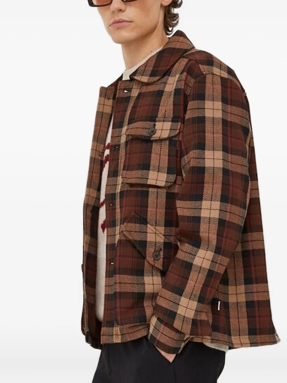 Les Deux plaid pocket jacket Bruin