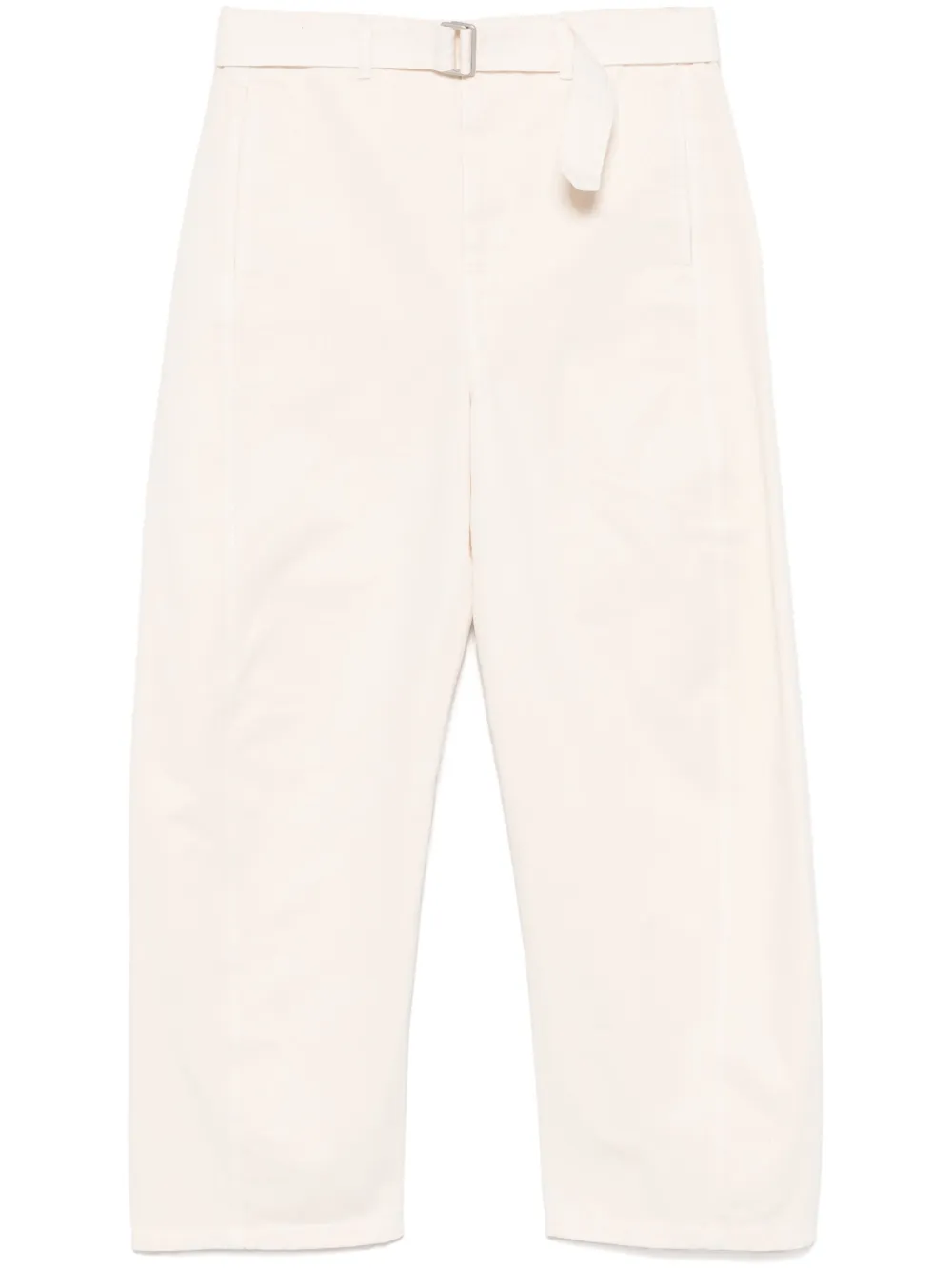 twisted belted trousers