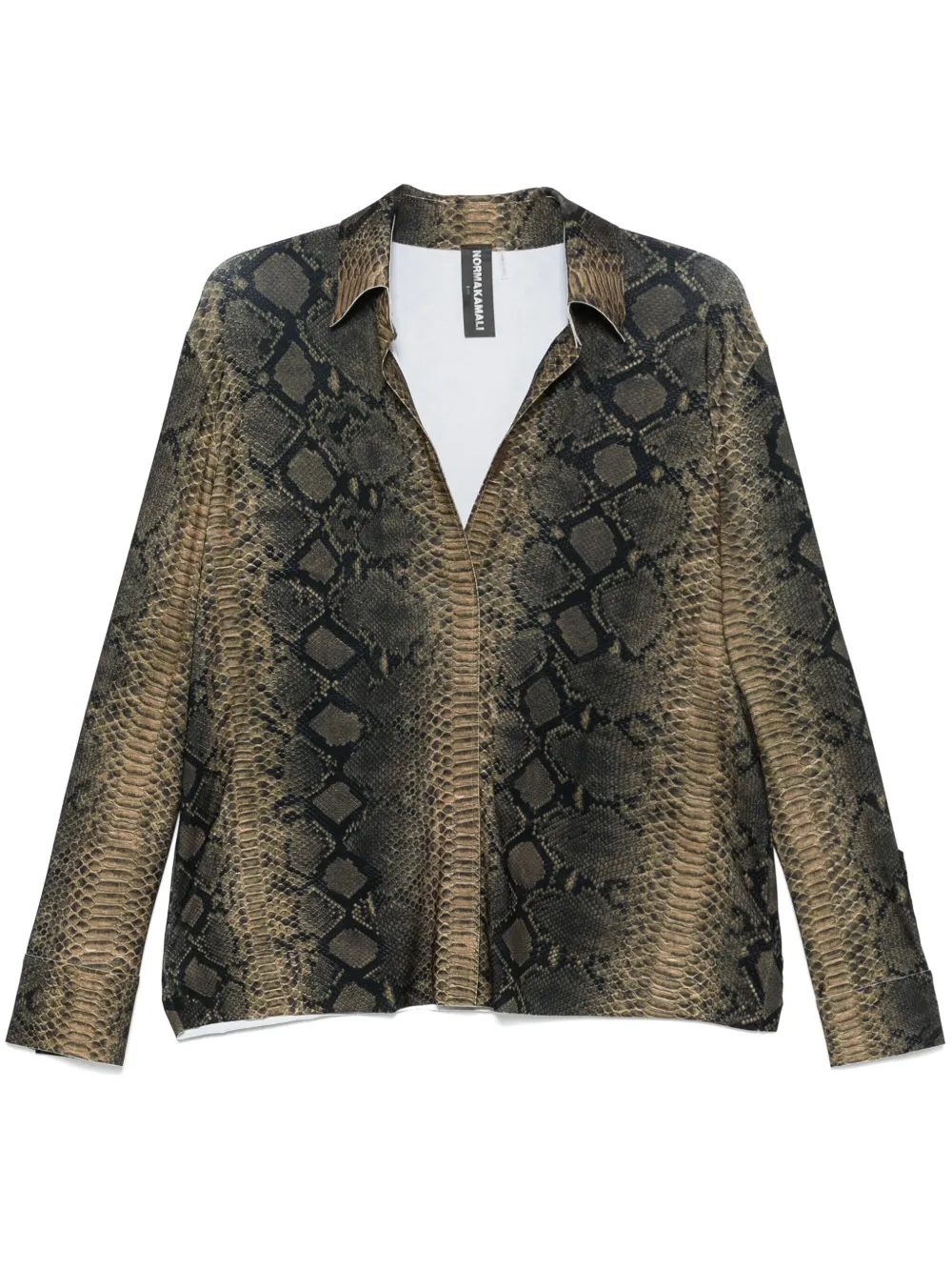 snakeskin-print shirt