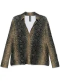 Norma Kamali snakeskin-print shirt - Green