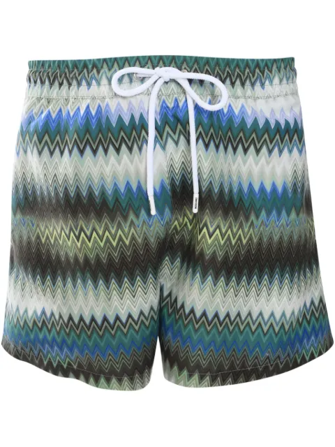 Missoni shorts de playa con estampado en zigzag