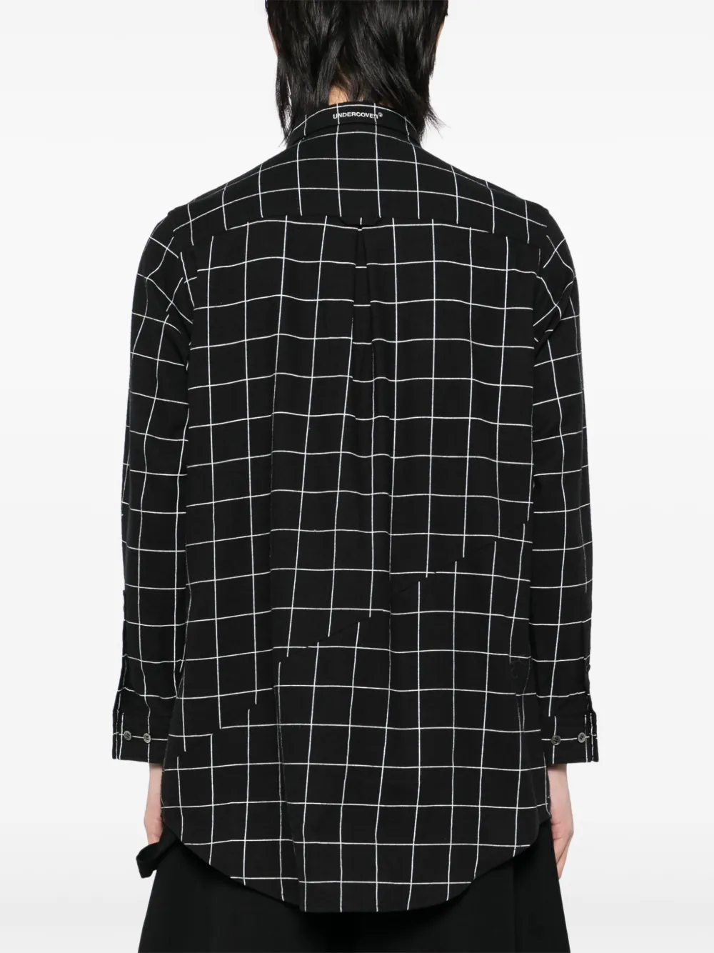 Undercover Geruit overhemd Zwart