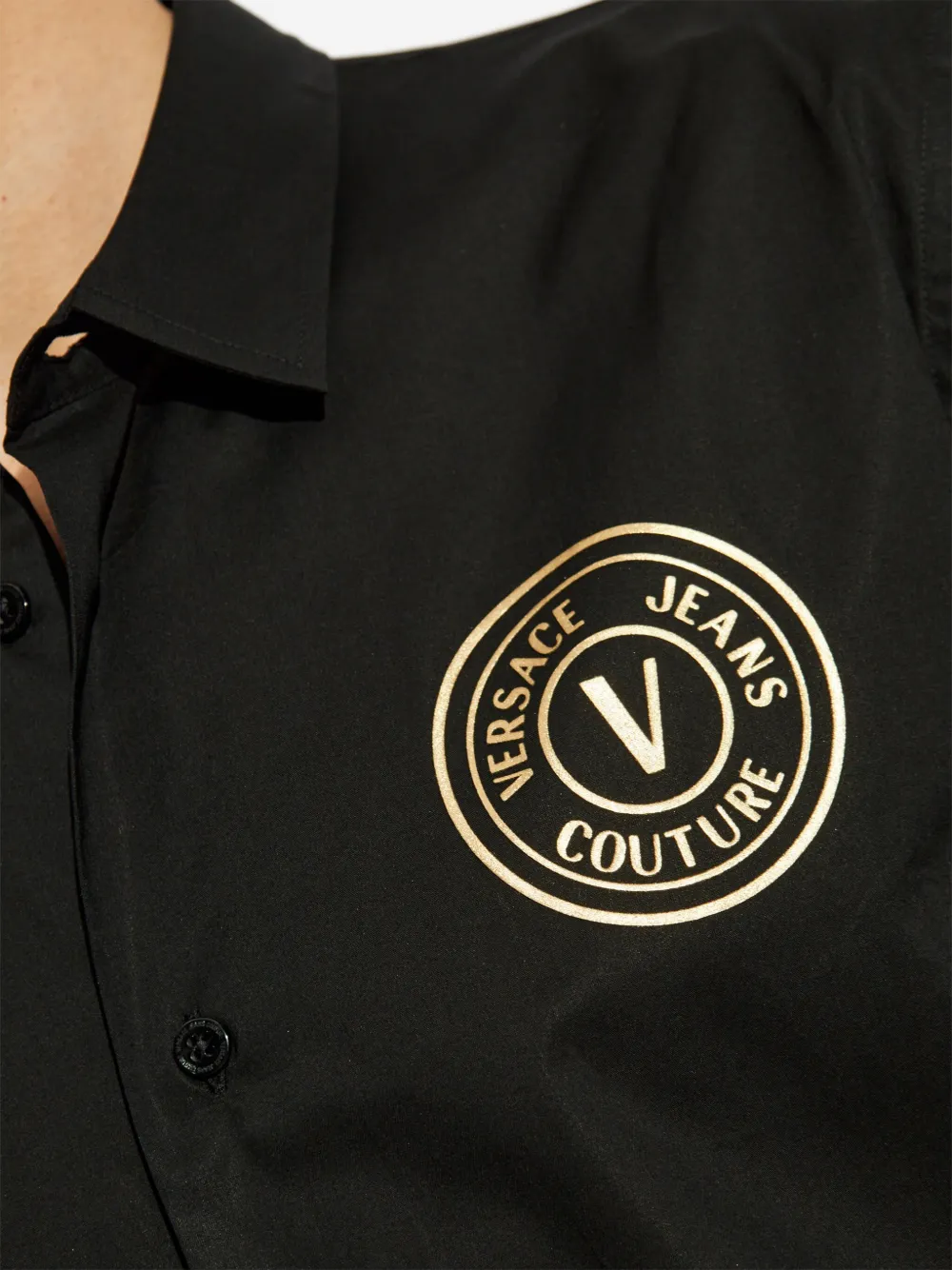 Shop Versace Jeans Couture Medusa Shirt In Black