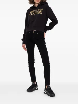【VERSACE JEANS COUTURE】ベルト レディース ★送関込み Dress with zip and multicolor logo prints brand VERSACE