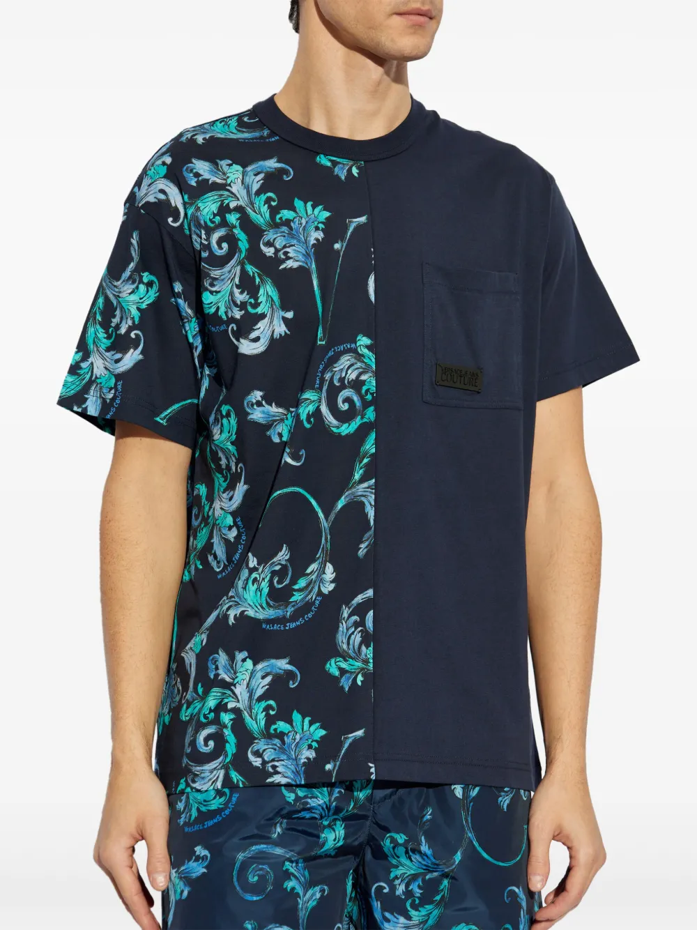VERSACE JEANS COUTURE BAROCCO-PRINT T-SHIRT