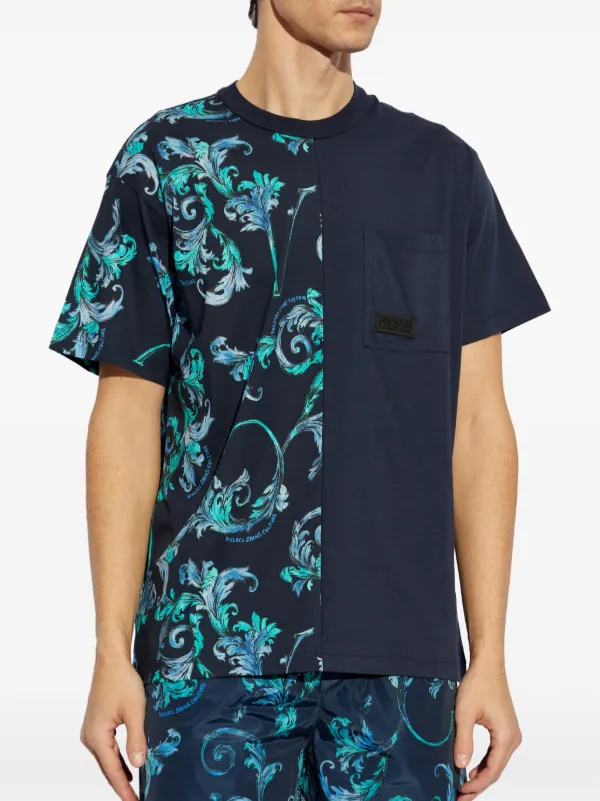 Versace Jeans Couture バロッコプリント Tシャツ | ブルー