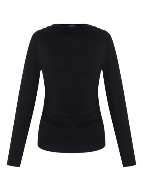 rag & bone gathered long-sleeves top