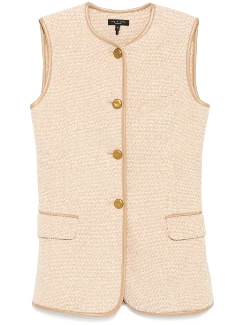 rag & bone chaleco de tweed