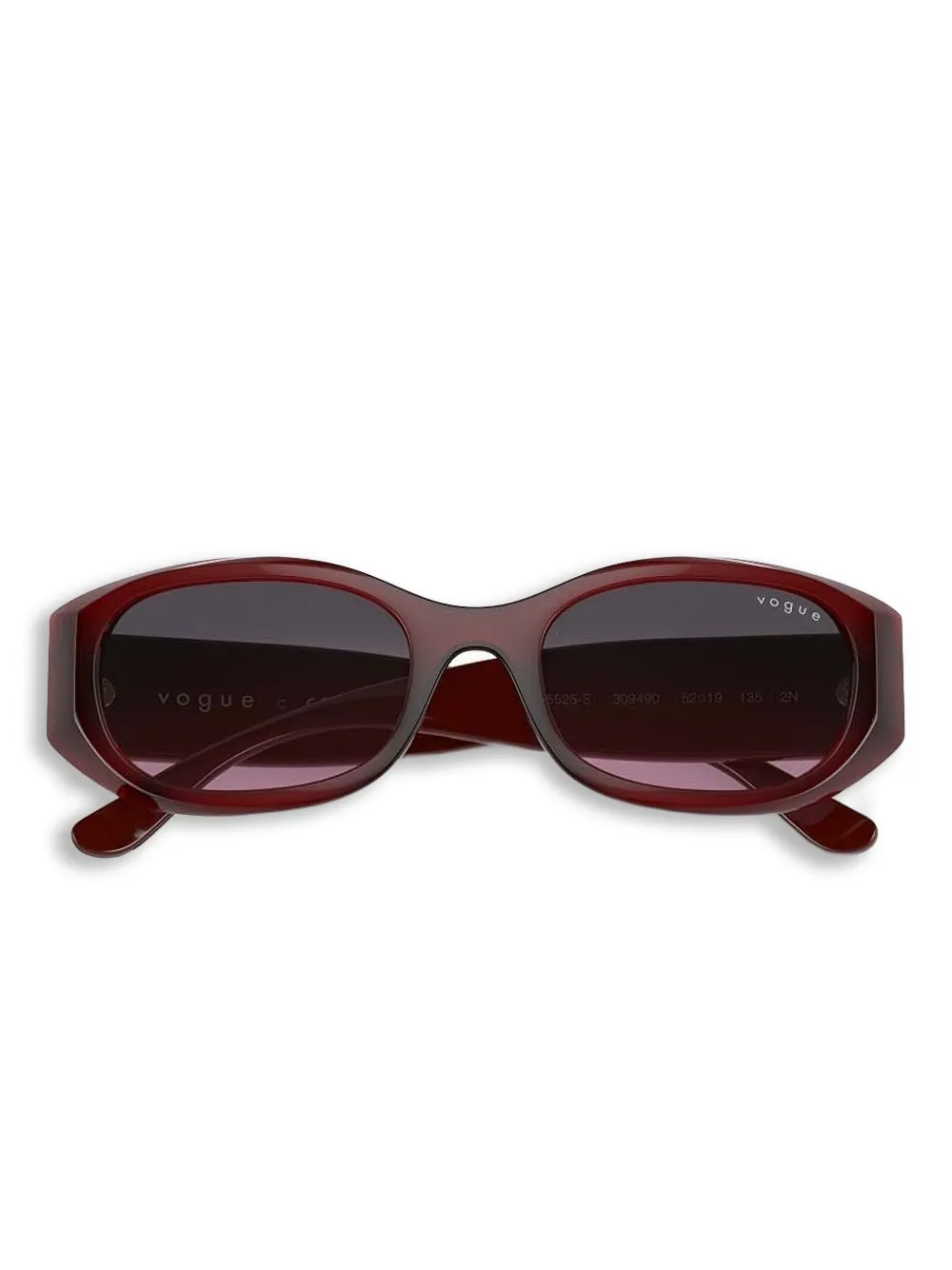 Vogue Eyewear floral-engraved oval-frame sunglasses Rood