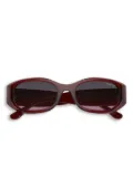 Vogue Eyewear floral-engraved oval-frame sunglasses - Red