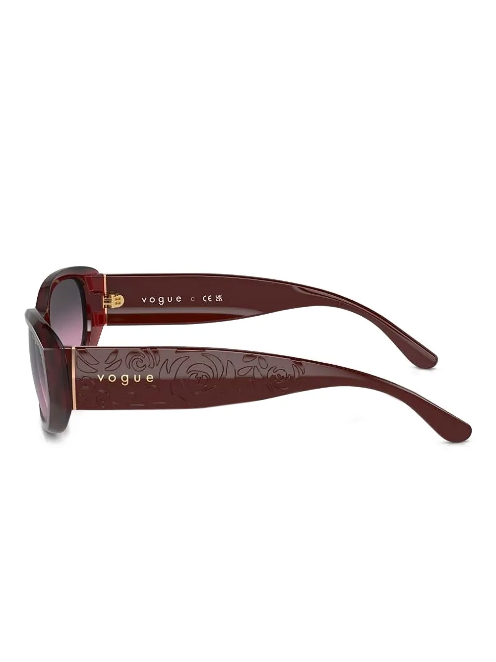 Vogue Eyewear floral-engraved oval-frame sunglasses Rood