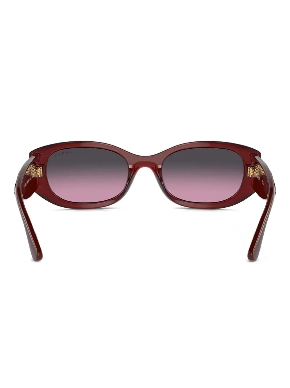 Vogue Eyewear floral-engraved oval-frame sunglasses - Rood
