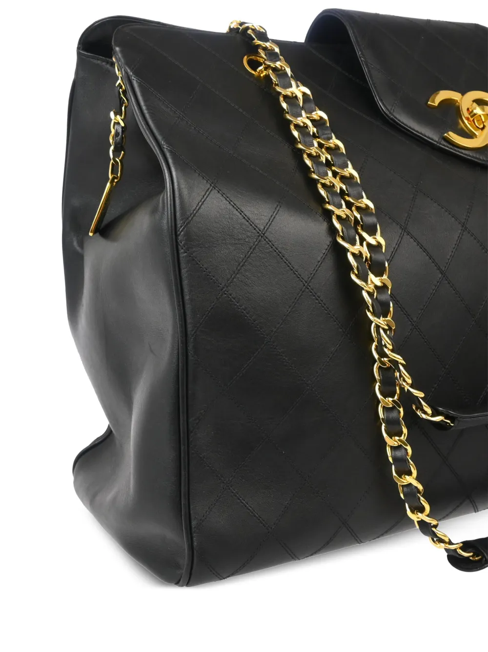Pre-owned Chanel 1992 Supermodel Shoulder Bag In Black