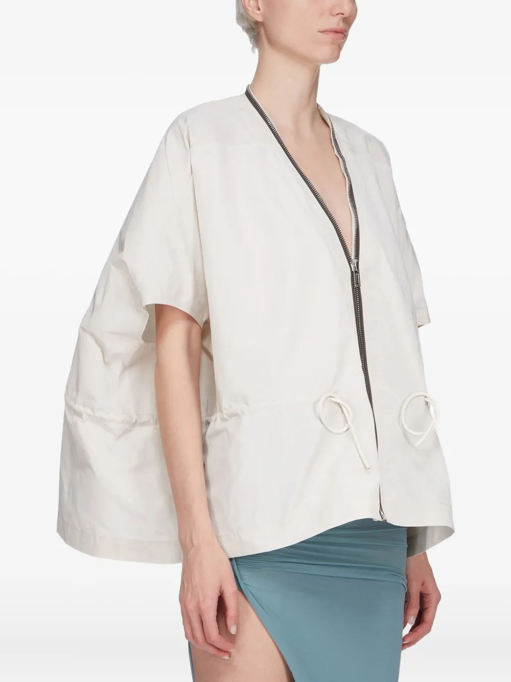 Rick Owens Zip-fastening Jacket In Neutral
