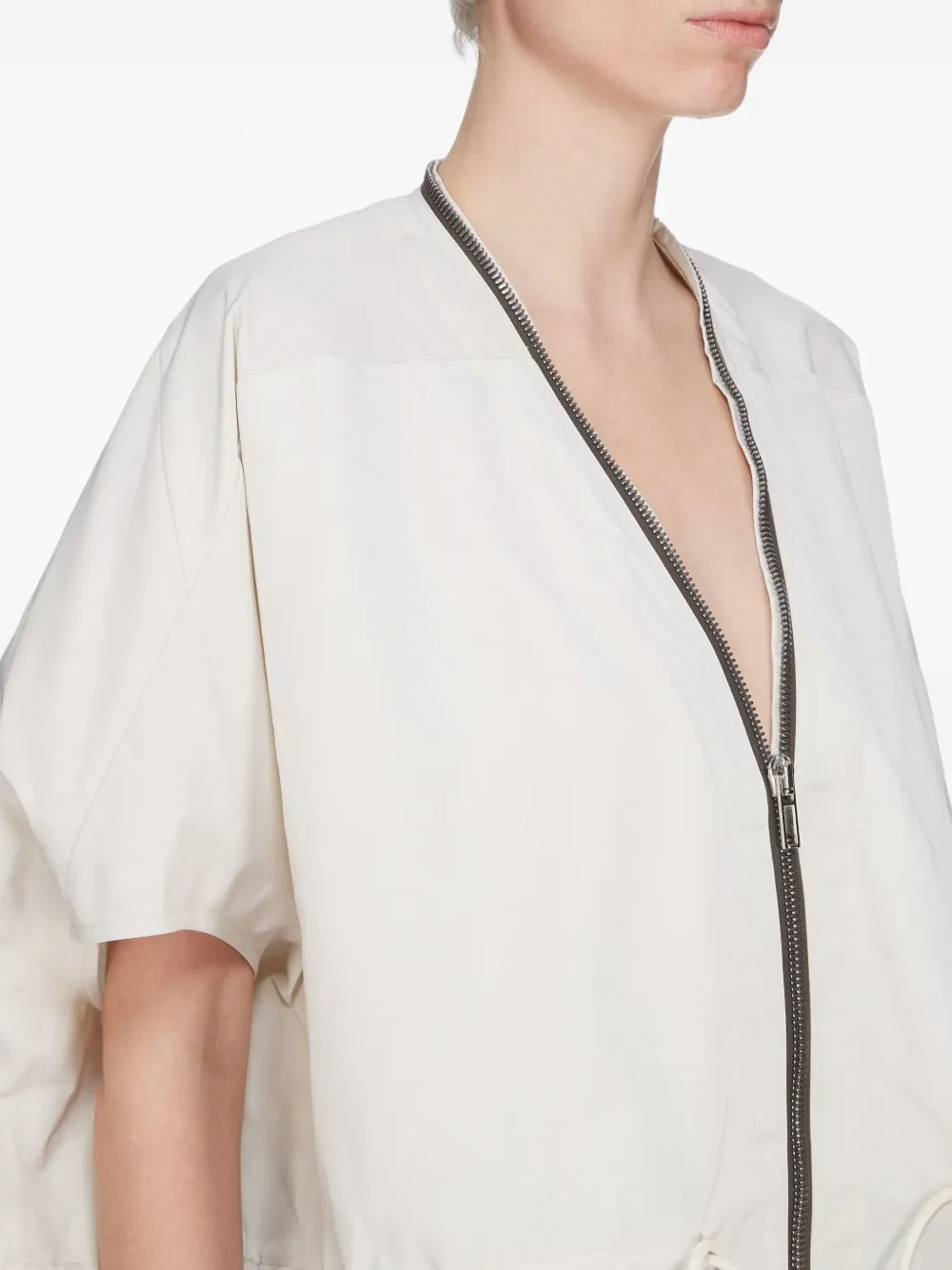 Rick Owens Zip-fastening Jacket In Neutral