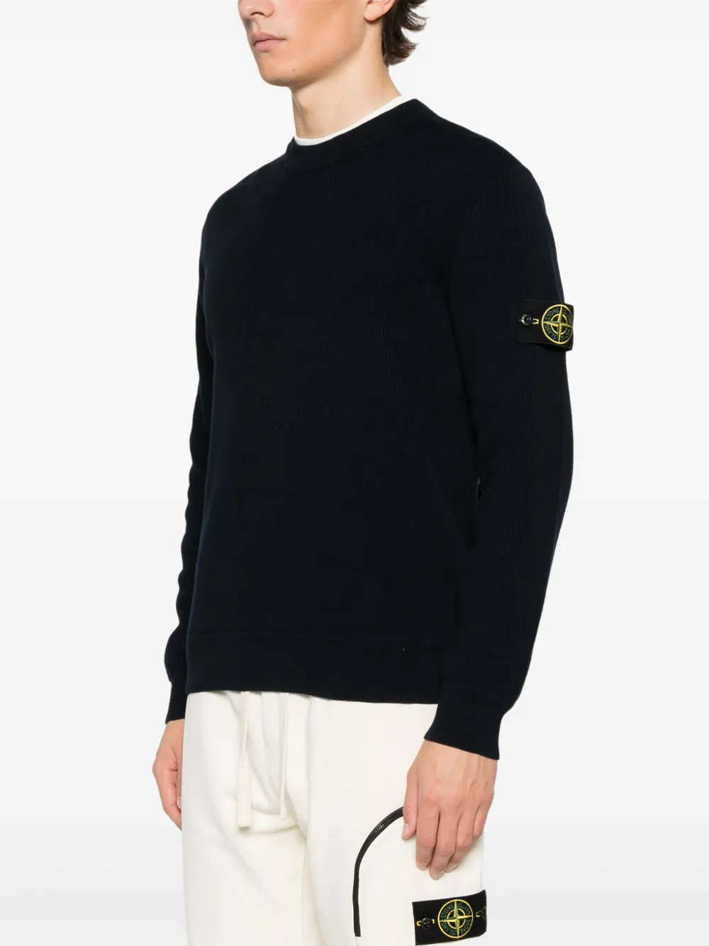 Shop Stone Island Cotton Sweater In Blue