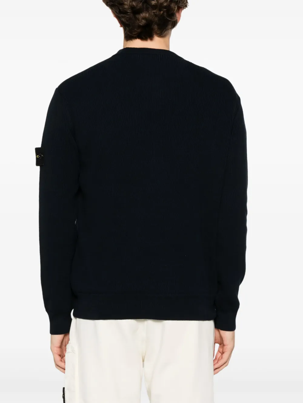 Shop Stone Island Cotton Sweater In Blue