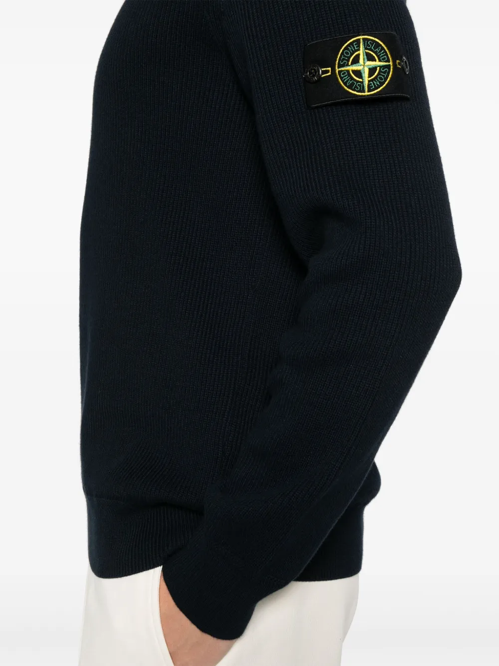 Shop Stone Island Cotton Sweater In Blue