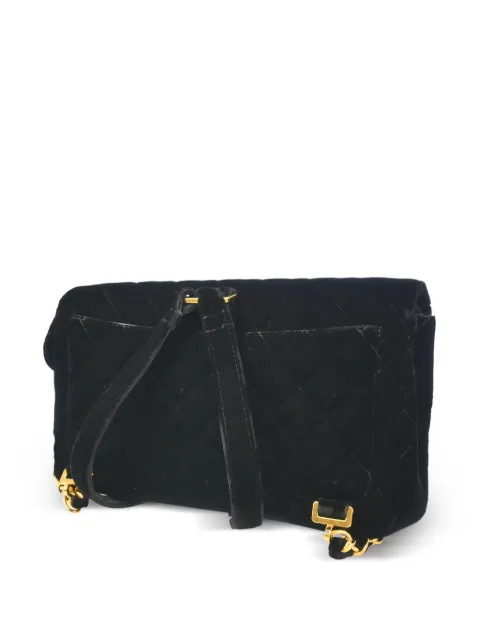 CHANEL Pre-Owned 1995 velvet flap backpack 3680114 - 1