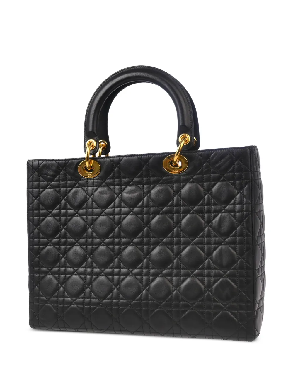 Christian Dior Pre-Owned 1997 Lady Dior Cannage handtas - Zwart