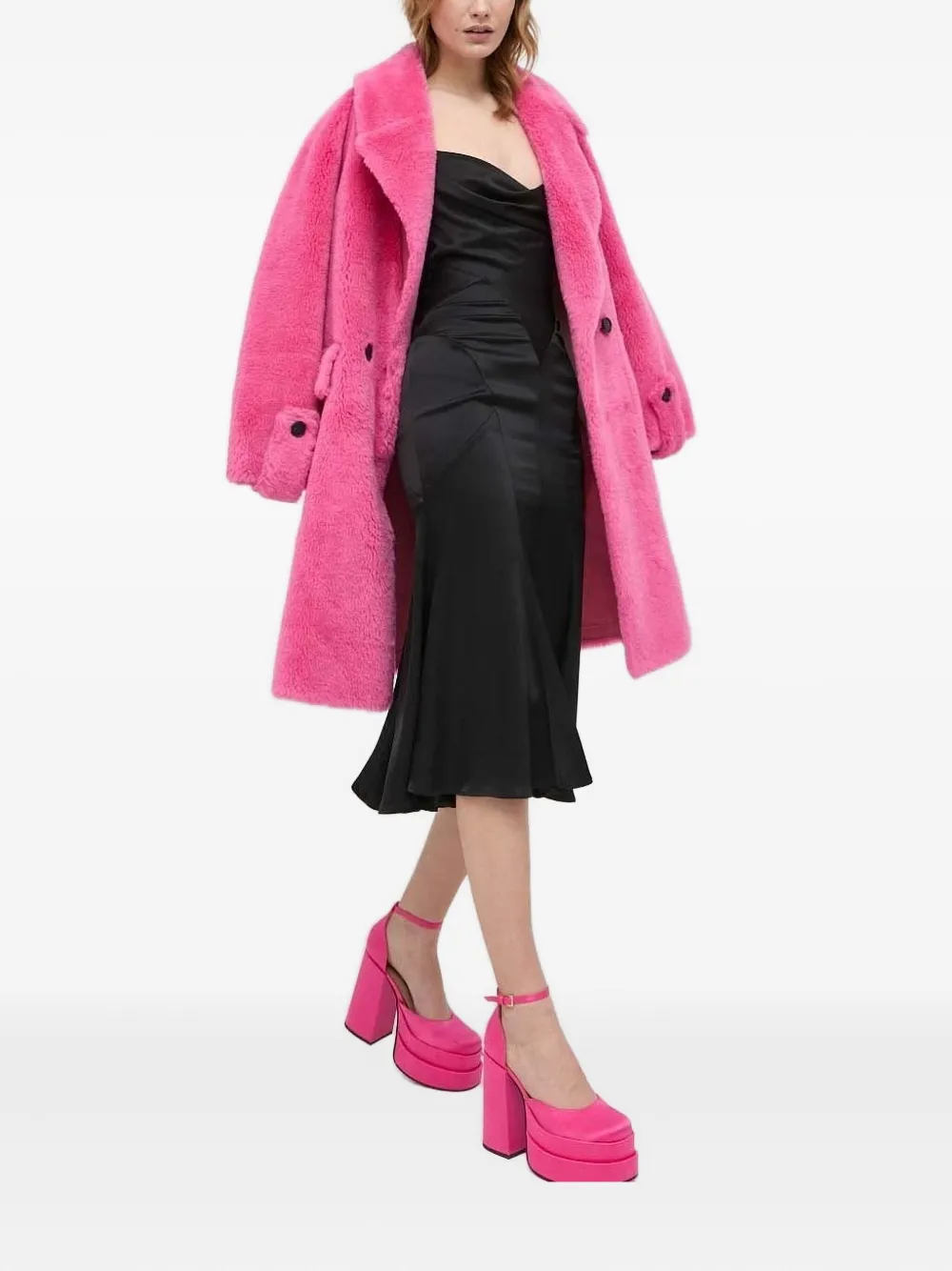Trussardi Midi-jurk met col Zwart