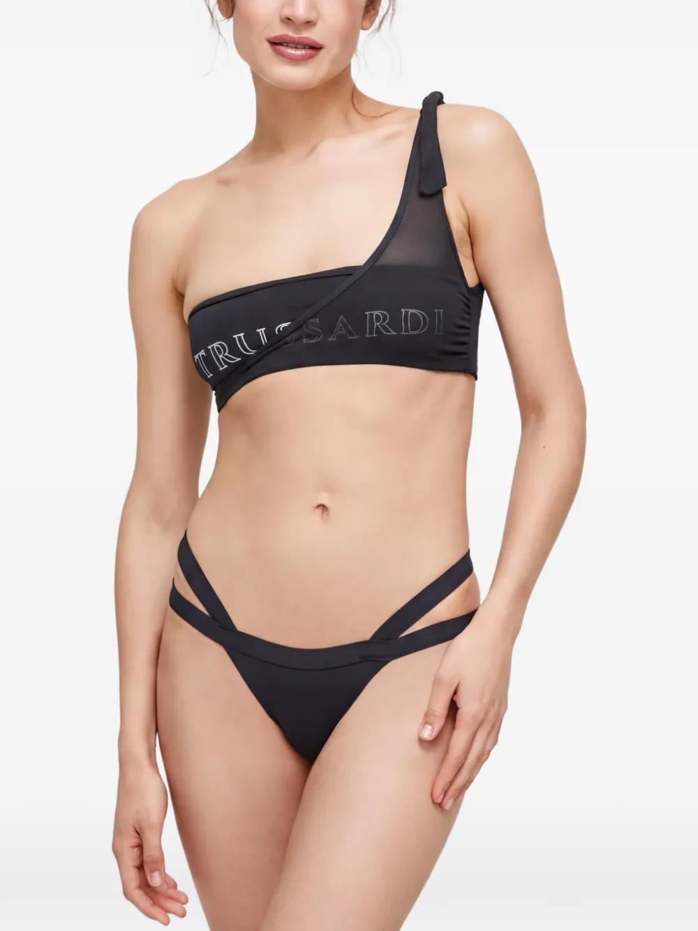 Trussardi Asymmetrische bikinitop Zwart