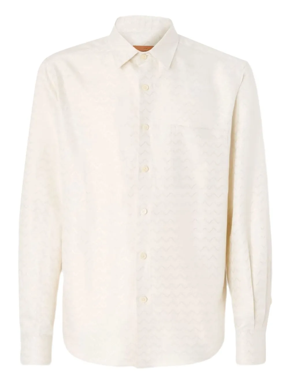 zigzag-print long-sleeve shirt