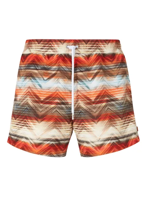 Missoni shorts de playa con cordones en la pretina