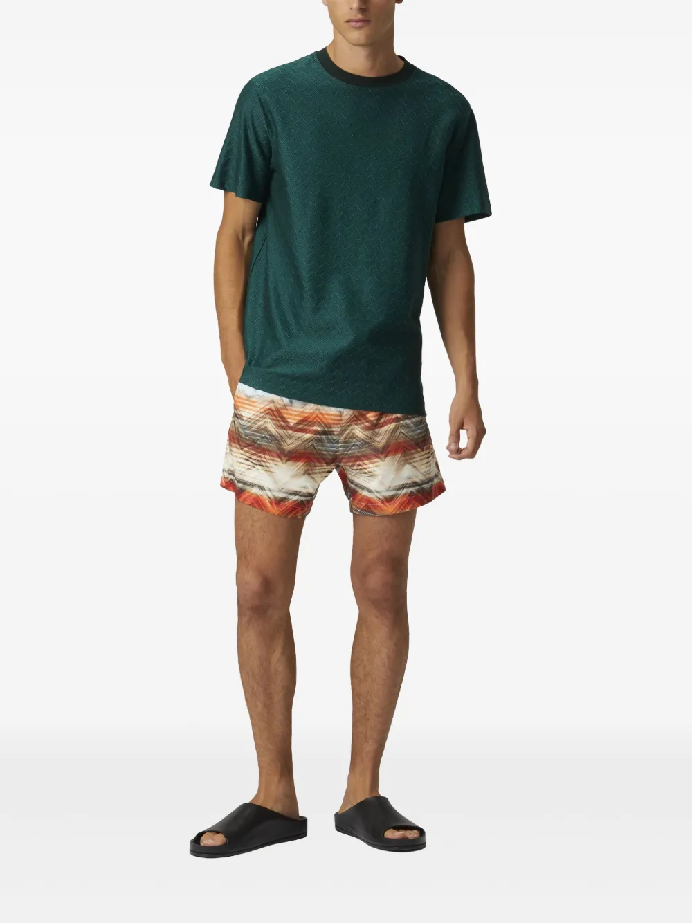 Missoni drawstring swim shorts - Oranje