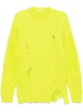 Undercover cable-knit jumper - Yellow