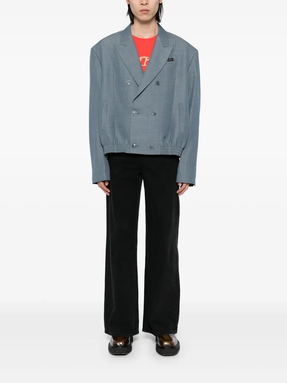 Martine Rose Blazer met dubbele rij knopen - Blauw