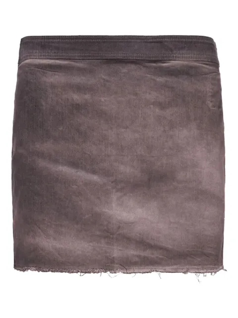 Rick Owens DRKSHDW frayed-hem mini skirt