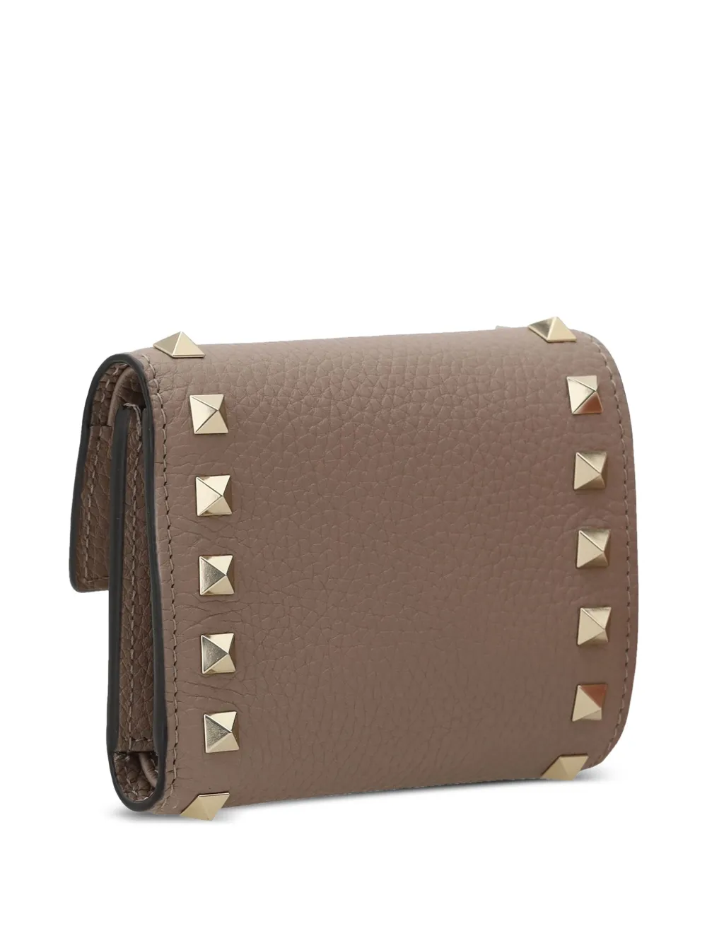 Valentino Garavani Rockstud tri-fold wallet - Bruin