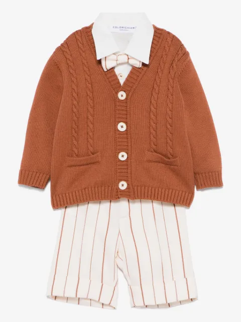 Colorichiari striped short set