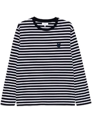 GOSHA RUBCHINSKIY Striped long-sleeve T-shirt | Black | FARFETCH AU