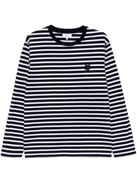 Maison Kitsuné T-shirt med rævehoved-mærke