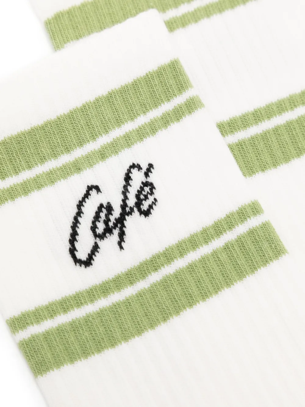 CAFÉ KITSUNÉ Logo-intarsia sokken - Beige