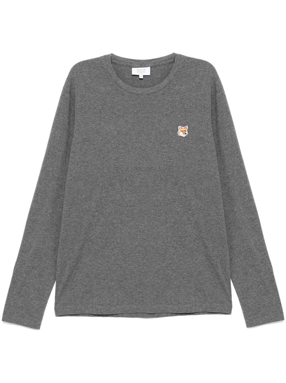 Maison Kitsuné Bold Fox head patch T-shirt - Grey