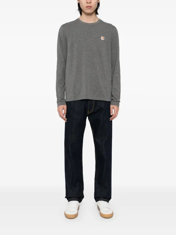 Maison Kitsuné Bold Fox Head Patch T-shirt | Grey | FARFETCH