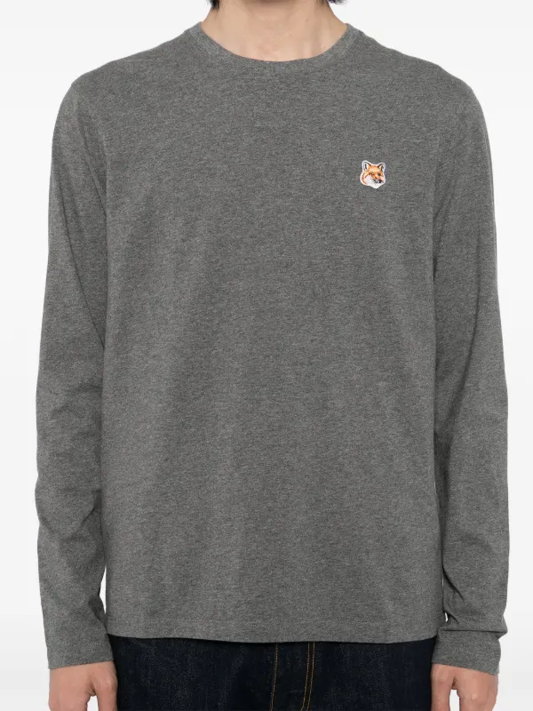 【新品】MAISON KITSUNÉ BOLD FOX HEAD PATCH T Maison Kitsuné Bold Fox Head Patch T-shirt | Grey | FARFETCH