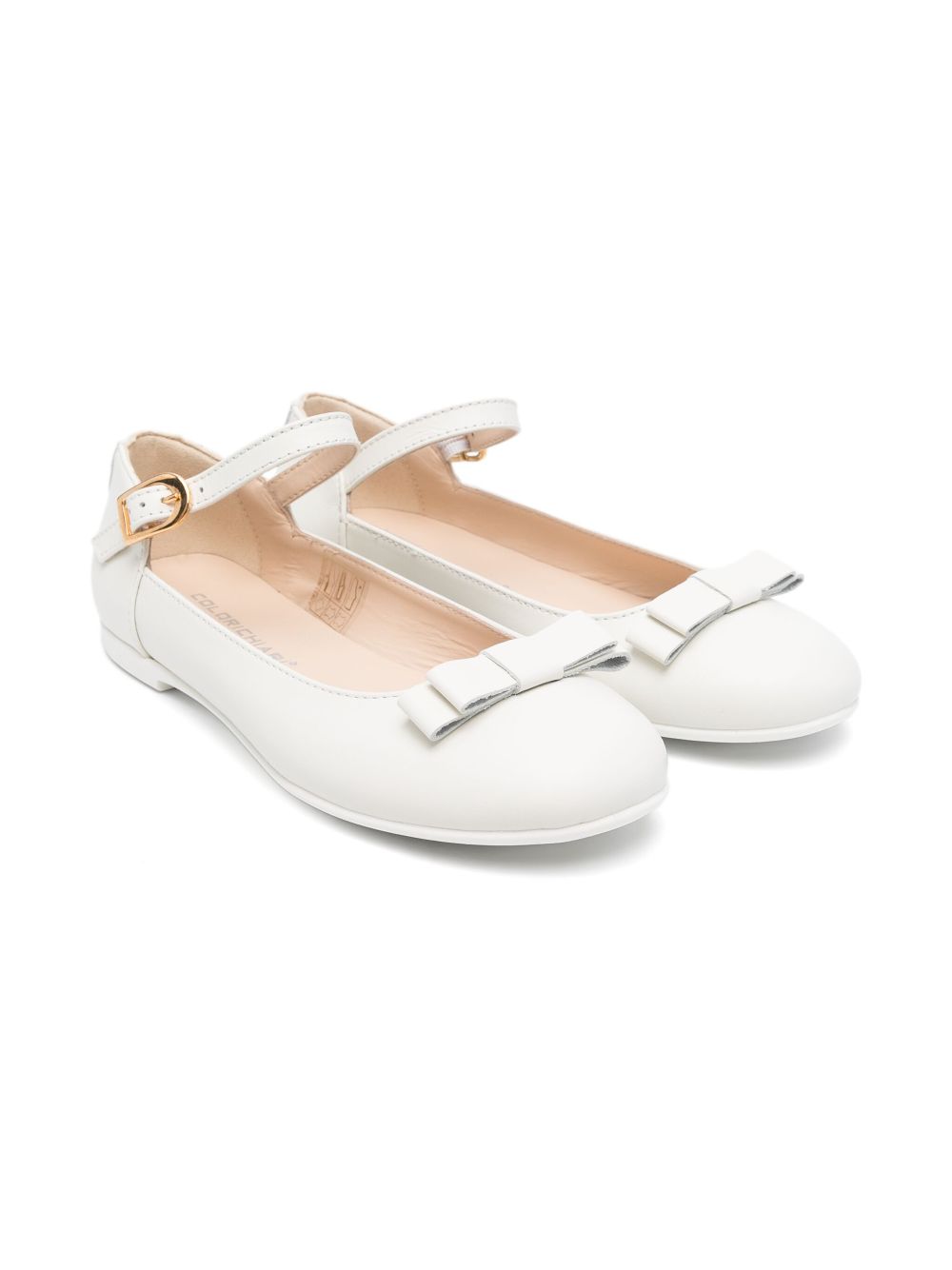 Colorichiari bow-detail ballerina shoes - White