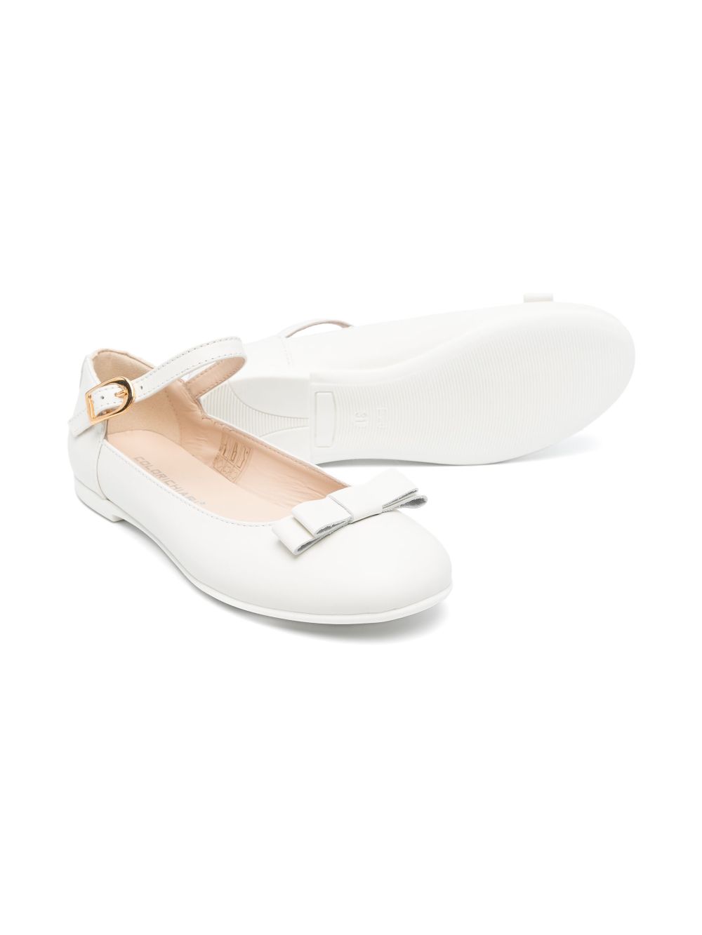 Colorichiari bow-detail ballerina shoes - White