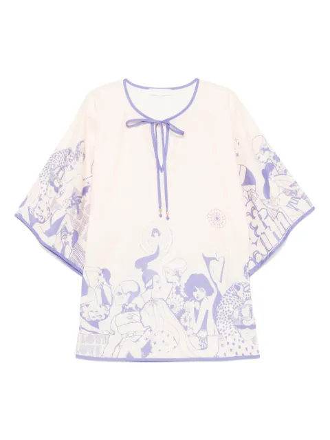 ZIMMERMANN vestido corto Maxine Kaftan