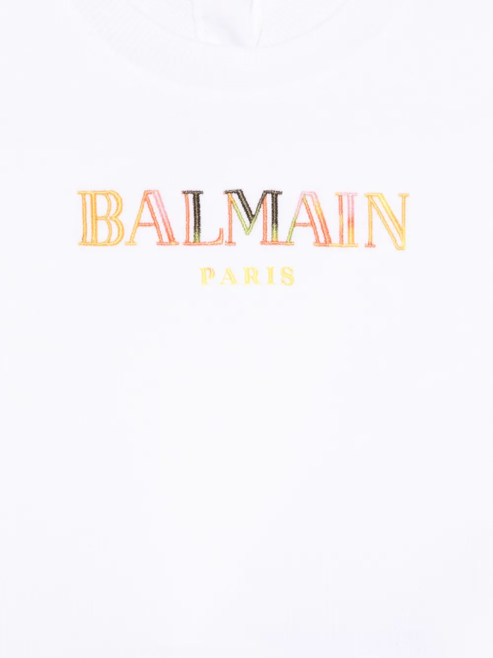 Balmain Kids Sweater met geborduurd logo Wit