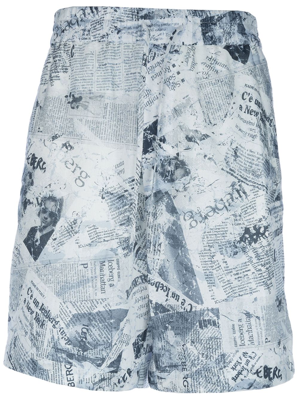 Iceberg printed bermuda shorts - White